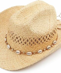 Beach Sun Raffia Straw Western Cowgirl Hat OA30