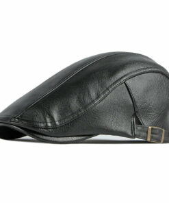 Classic PU Leather Flat Cap
