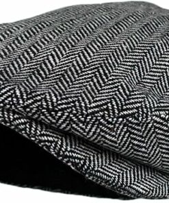 Wonderful Fashion Men's Classic Herringbone Tweed Wool Blend Newsboy Ivy Hat OA12